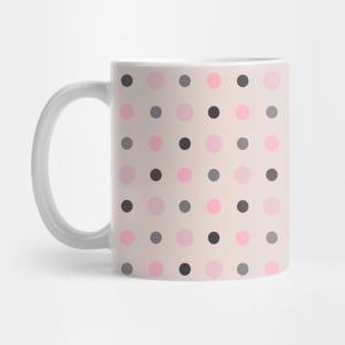 retro pink and gray dots Mug